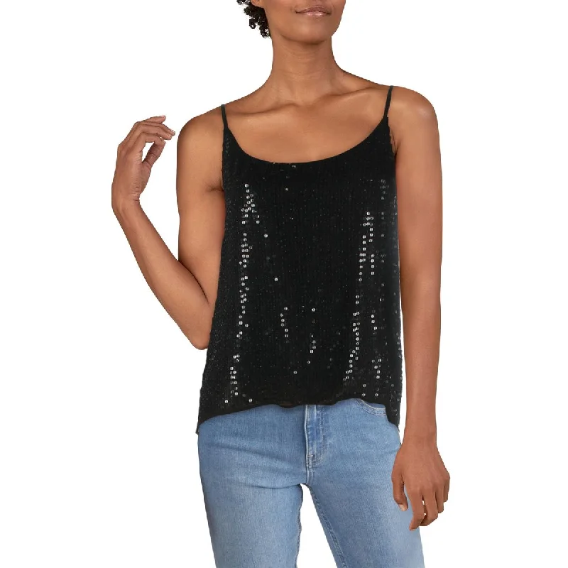 Walter Baker Womens Amber Embellished Racerback Tank Top cherry red tank