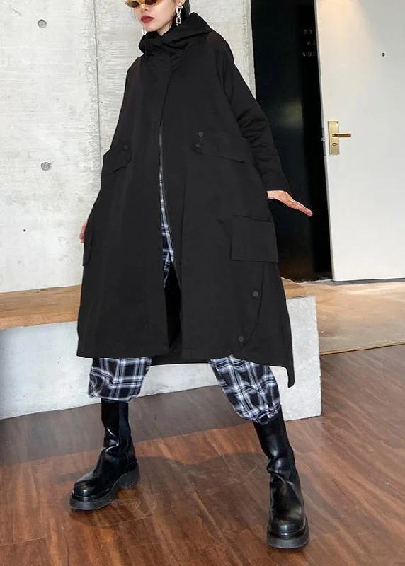 Women black Fine clothes Photography hooded zippered fall women coats Elegant Cape Blazer Women black Fine clothes Photography hooded zippered fall women coats Elegant Cape Blazer
