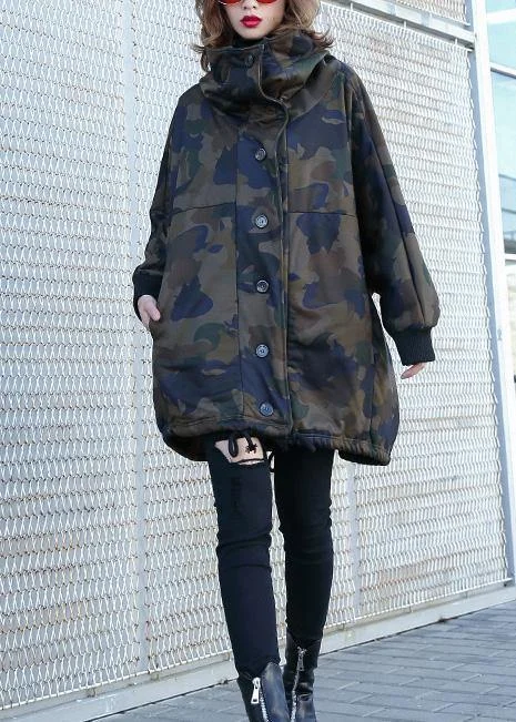 Women camouflage fine Coats Photography high neck Button Down fall coats Cropped Fleece Jacket Women camouflage fine Coats Photography high neck Button Down fall coats Cropped Fleece Jacket