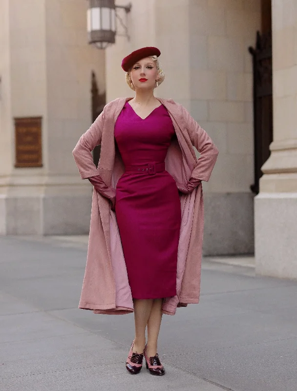 wool coat- retro vintage coat Button-Up Cardigan Coat