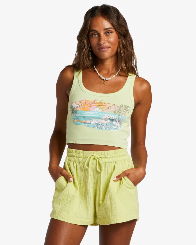 Just My Vibe Tank Top - Light Lime breathable tank top