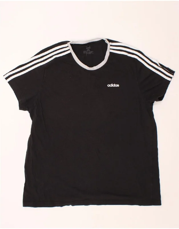 ADIDAS Womens T-Shirt Top UK 24/26 2XL Black