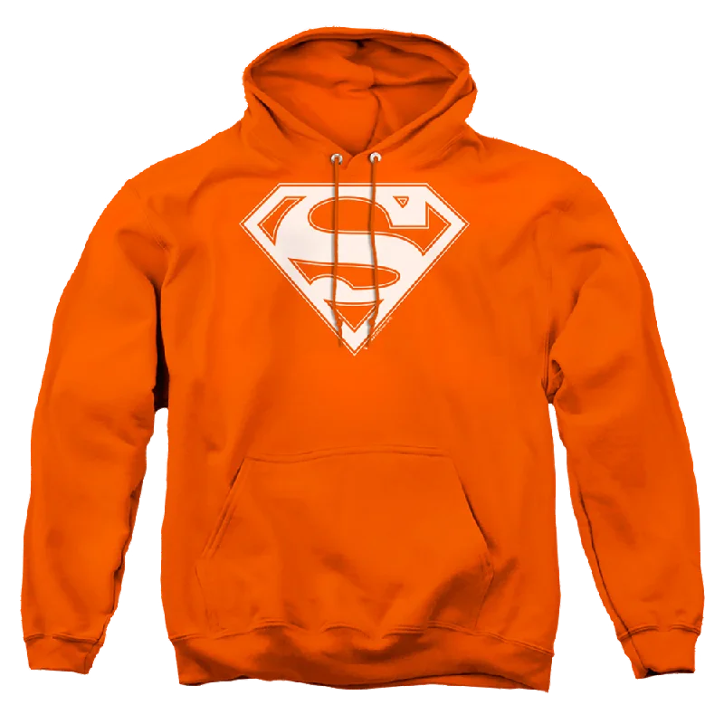 Superman Orange & White Shield - Pullover Hoodie